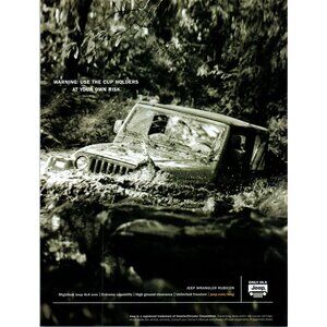 2003 Jeep Wrangler Rubicon Vintage Print Ad Off Road Water Crossing Wall Art